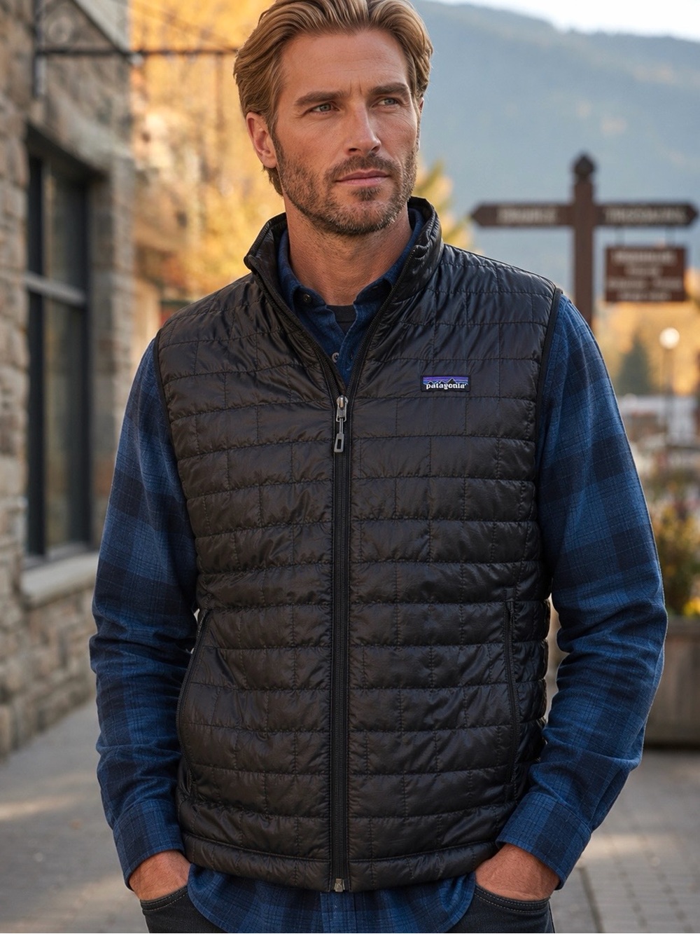 Patagonia Nano Puff Vest Men’s XXL Black PrimaLoft Insulated Packable Style 8424